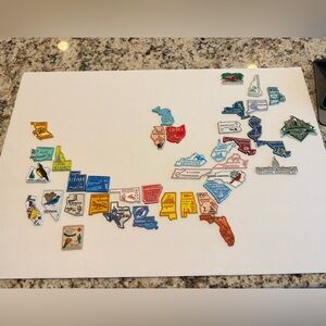 39 Vintage State Shaped Magnets